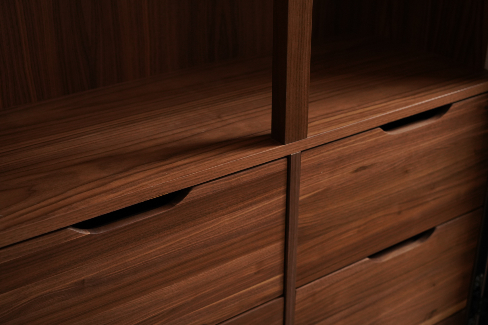 black walnut cabinet